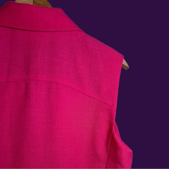 Donna Morgan Sleeveless Belted Wrap Tuxedo Dress NWT - Picture 7 of 9